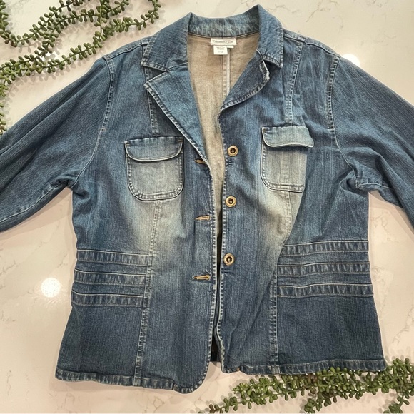 Vintage Coldwater Creek Blue Jean Denim Jacket - Picture 2 of 13